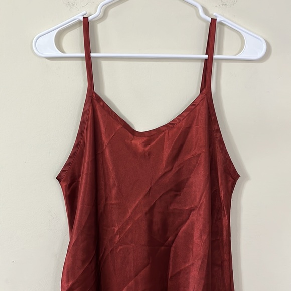Gilligan & O’Malley Burgundy Slip Dress M - Picture 2 of 6